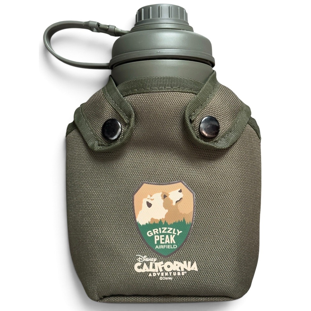 Disney California Adventure Grizzly Peak Airfield Canteen Water Bottle Flask
